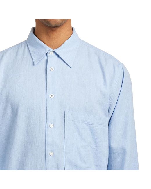 Universal Works Square Pocket Shirt in Blue für Herren