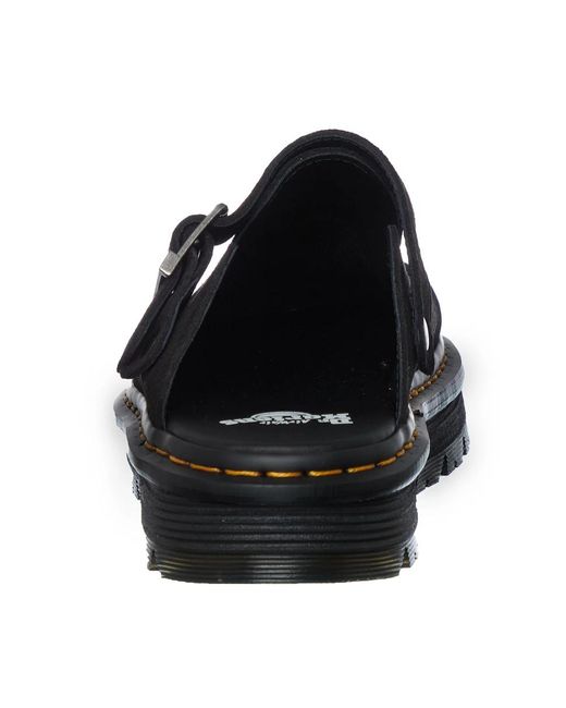 Dr. Martens Black Zebzag Mule