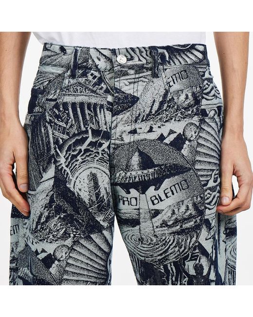 No Problemo Apocalypse Jacquard Bagi Jeans in Blue für Herren