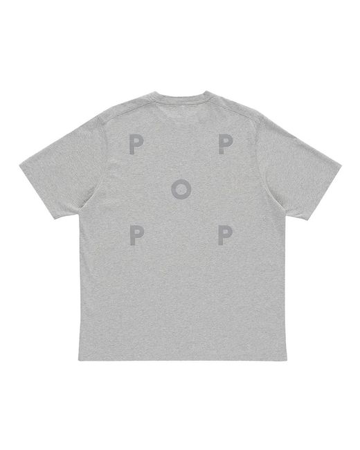 Pop Trading Co. Reflective Logo T-Shirt in Gray für Herren