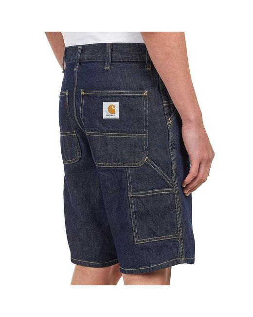 Carhartt Single Knee Short "Smith" Denim, 13.5 oz in Blue für Herren