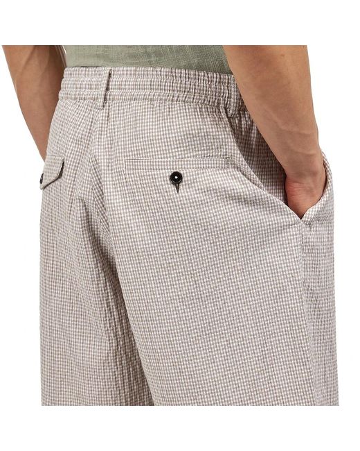 Universal Works Pleated Track Short in Natural für Herren
