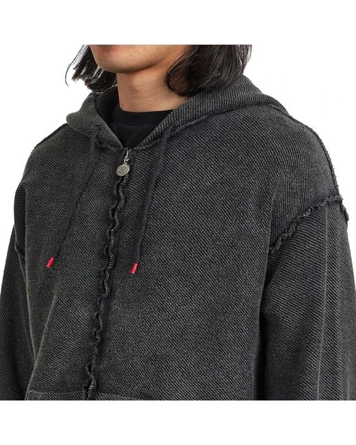 Aries Aged Reverso Temple Zip Through Hoodie in Black für Herren