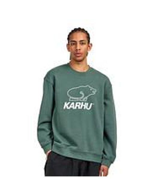 Karhu Basic Logo Sweatshirt in Green für Herren