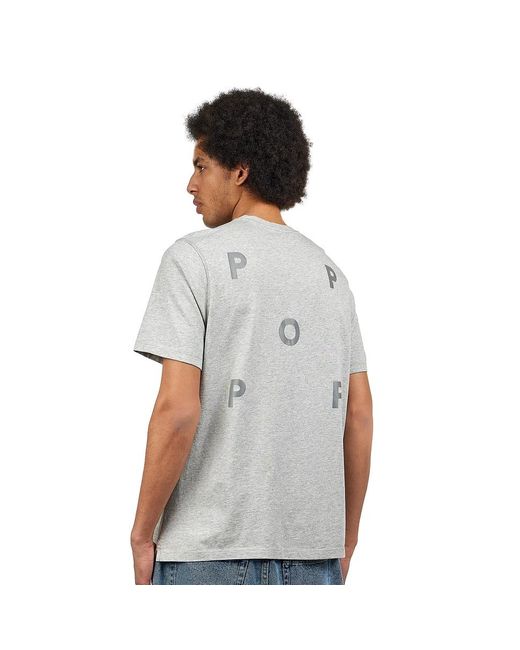 Pop Trading Co. Reflective Logo T-Shirt in Gray für Herren