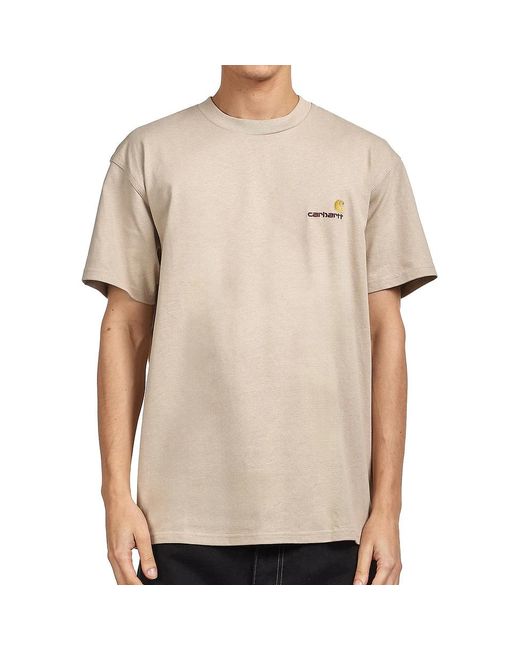 Carhartt S/S American Script T-Shirt in Natural für Herren