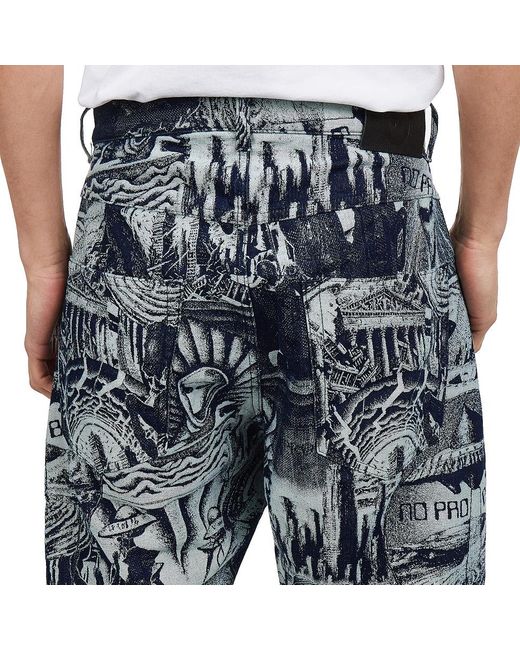 No Problemo Apocalypse Jacquard Bagi Jeans in Blue für Herren