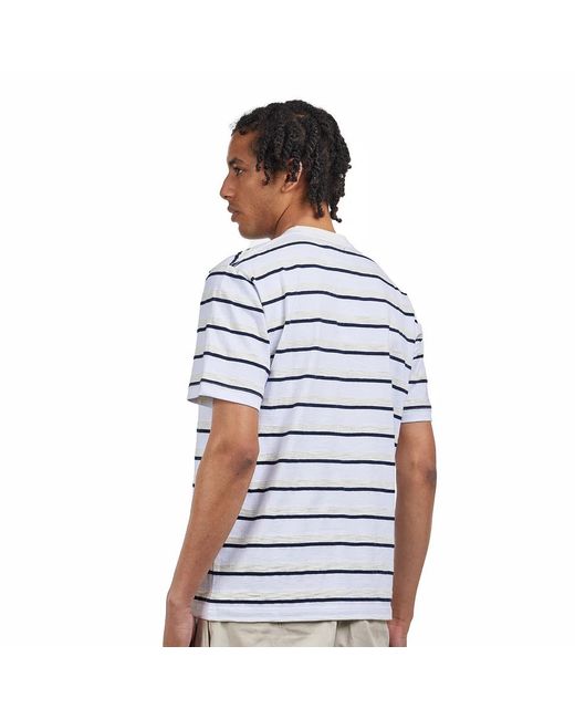 Beams Plus Pocket Tee Stripe in Blue für Herren
