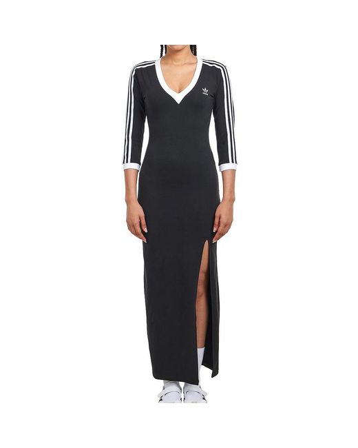 Adidas Black Maxikleid MAXI DRESS V (1-tlg)