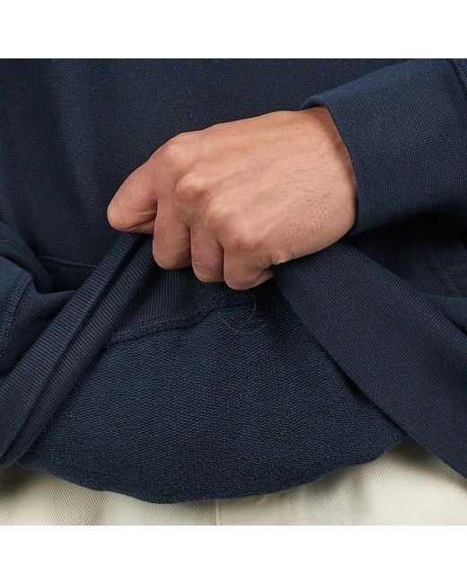 Arte' Small Heart And Logo Hoodie in Blue für Herren