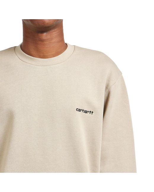 Carhartt Script Embroidery Sweat in Natural für Herren
