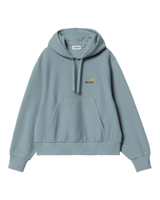 Carhartt Blue W' Hooded American Script Sweat