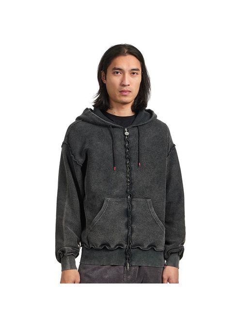 Aries Aged Reverso Temple Zip Through Hoodie in Black für Herren
