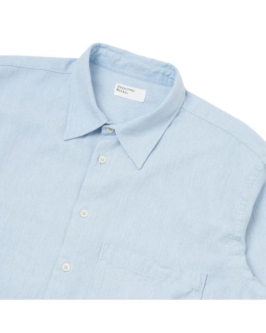 Universal Works Square Pocket Shirt in Blue für Herren