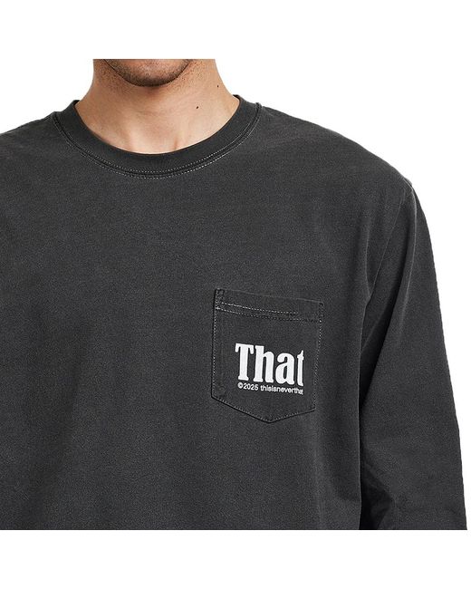 Thisisneverthat That Pocket L/S Tee in Gray für Herren