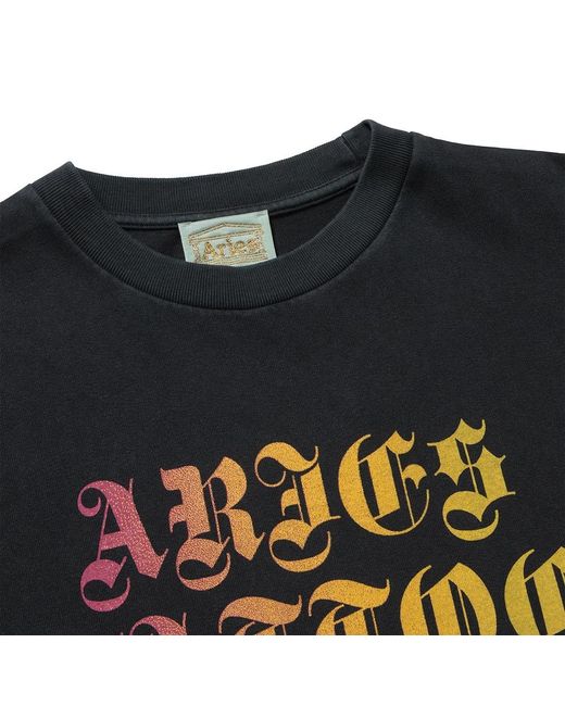 Aries Faded Tattoo Shop SS Tee in Black für Herren