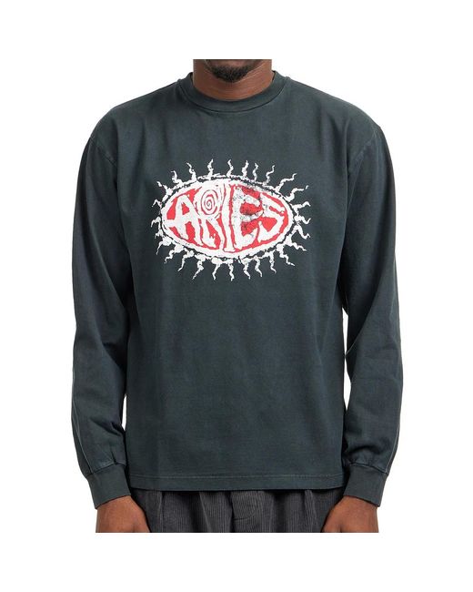 Aries Faded Grunge LS Tee in Blue für Herren