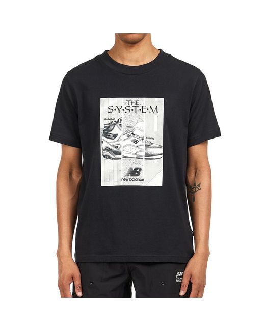 New Balance Poster T-Shirt in Black für Herren