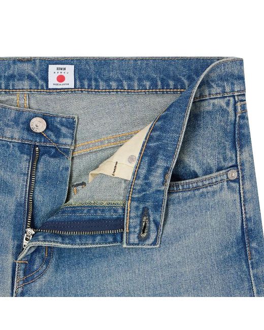 Edwin Regular Tapered Kaihara, Pure Indigo Stretch Denim, 13 oz in Blue für Herren