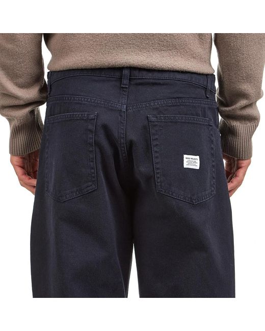Norse Projects Mogens Relaxed 5 Pocket Heavy Twill in Blue für Herren
