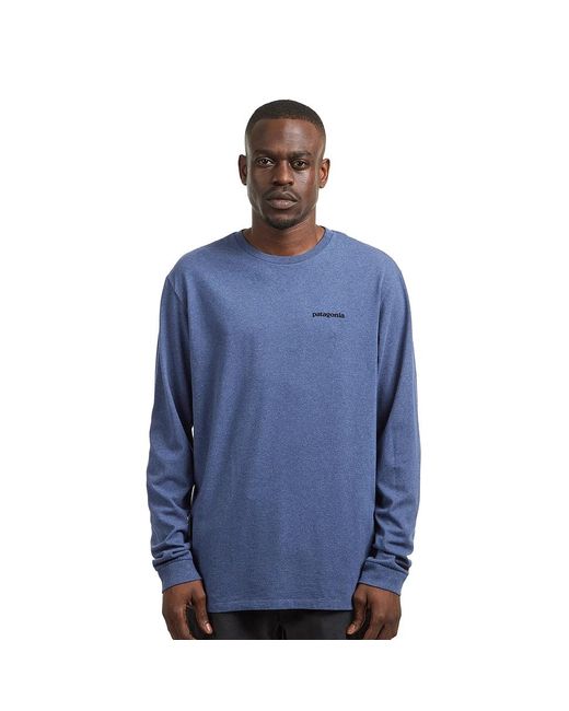 Patagonia Long-Sleeved P-6 Logo Responsibili-Tee in Blue für Herren