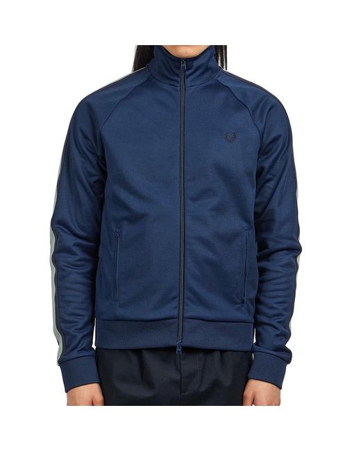 Fred Perry Two Colour Tape Track Jacket in Blue für Herren