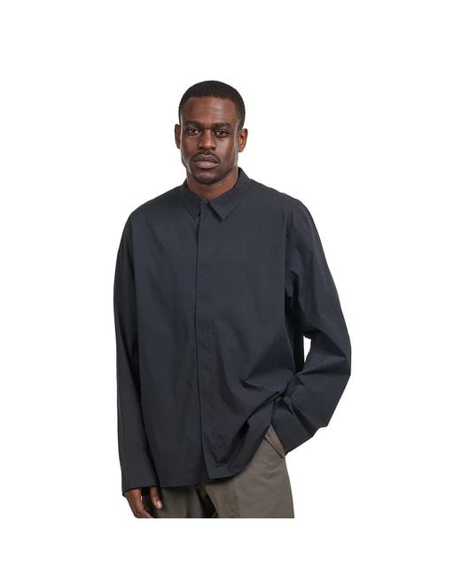 Veilance Metry LS Shirt M in Blue für Herren