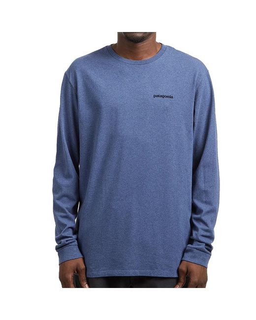 Patagonia Long-Sleeved P-6 Logo Responsibili-Tee in Blue für Herren