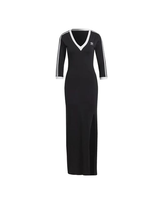 Adidas Black Maxikleid MAXI DRESS V (1-tlg)