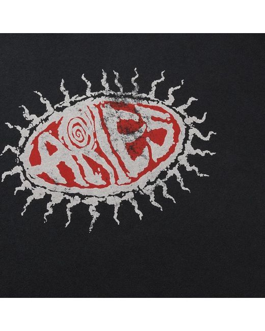 Aries Faded Grunge LS Tee in Blue für Herren