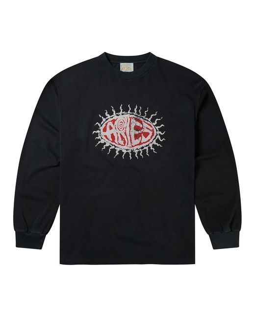 Aries Faded Grunge LS Tee in Blue für Herren