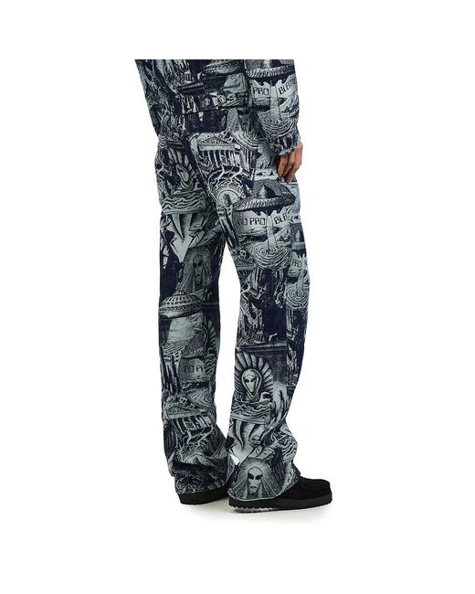 No Problemo Apocalypse Jacquard Bagi Jeans in Blue für Herren