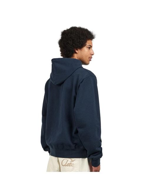 Arte' Small Heart And Logo Hoodie in Blue für Herren
