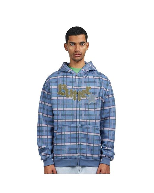 Butter Goods Edge Applique Zip-Thru Hood in Blue für Herren