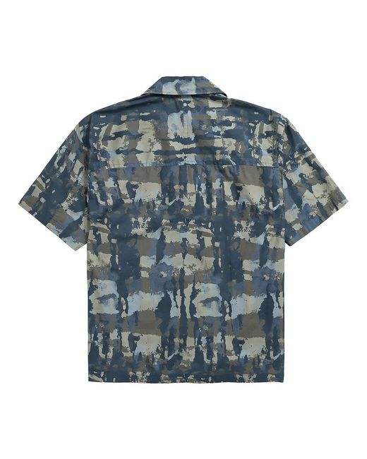 Norse Projects Mads Relaxed Print Shirt SS in Blue für Herren