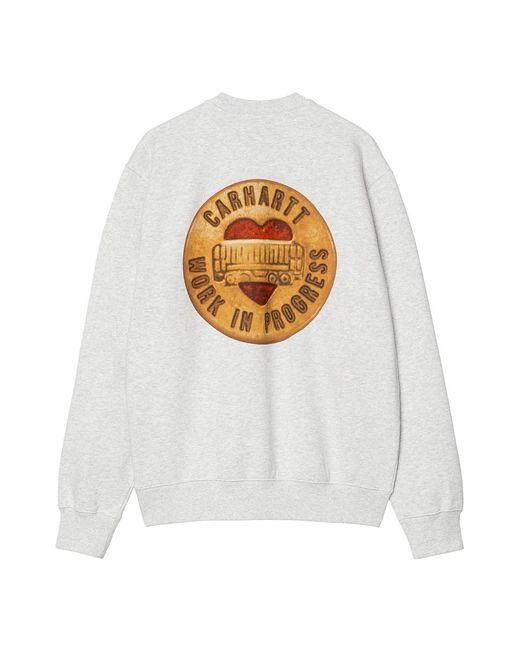 Carhartt Button Sweat in White für Herren