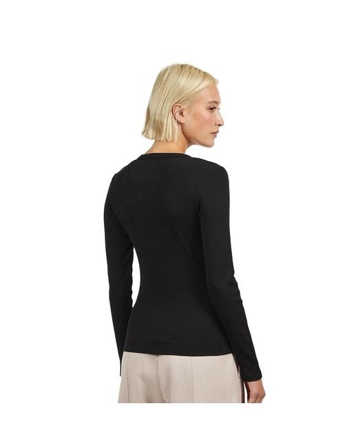 COLORFUL STANDARD Black Women Organic Rib LS T-Shirt