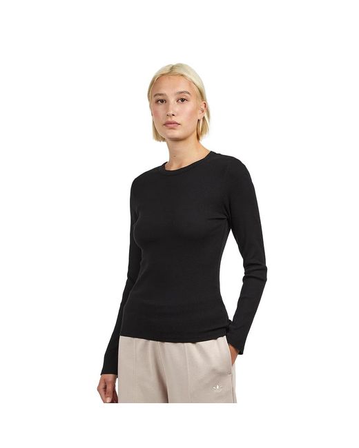 COLORFUL STANDARD Black Women Organic Rib LS T-Shirt