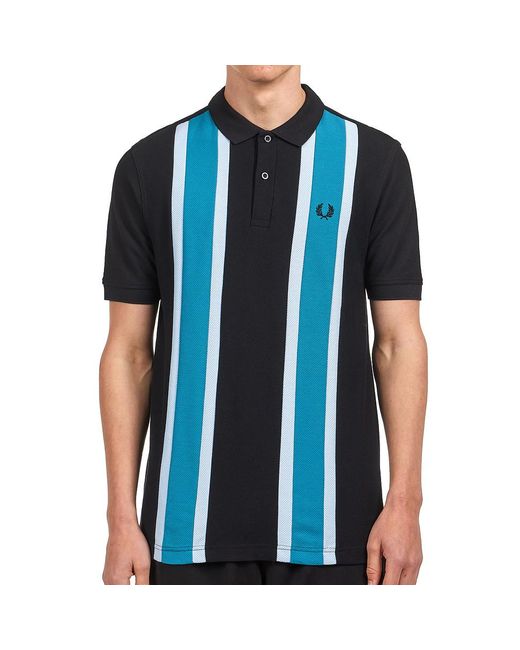 Fred Perry Woven Mesh Relaxed Polo in Blue für Herren