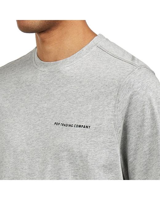 Pop Trading Co. Reflective Logo T-Shirt in Gray für Herren