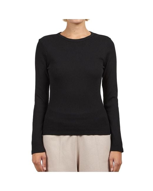 COLORFUL STANDARD Black Women Organic Rib LS T-Shirt