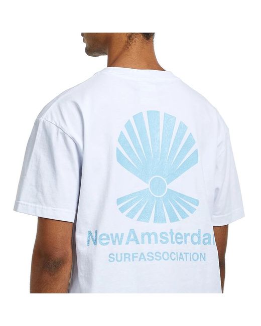 New Amsterdam Surf Association Oyster Tee in White für Herren