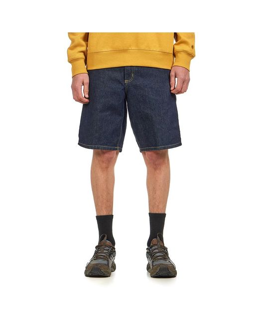 Carhartt Single Knee Short "Smith" Denim, 13.5 oz in Blue für Herren