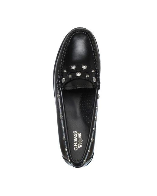 G.H.BASS Black Weejun WMN Penny Stud