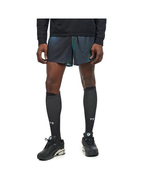 Y-3 M Aop Running Shorts in Blue für Herren
