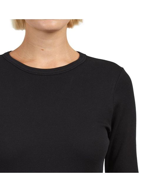 COLORFUL STANDARD Black Women Organic Rib LS T-Shirt