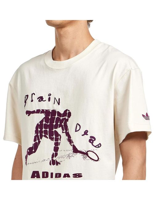Adidas Brain Dead Tee in White für Herren