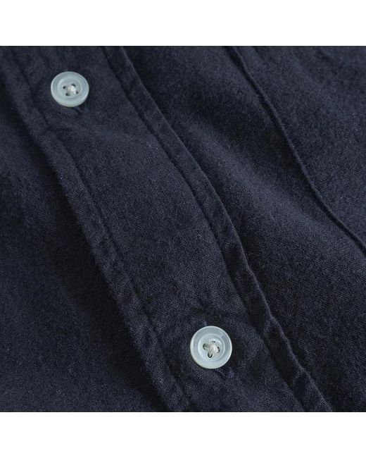 Norse Projects Algot Relaxed Cotton Linen Shirt in Blue für Herren