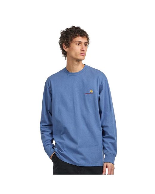 Carhartt L/S American Script T-Shirt in Blue für Herren