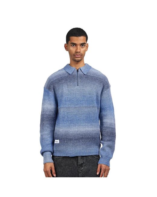 Butter Goods Beams 1/4 Zip Knit Polo in Blue für Herren